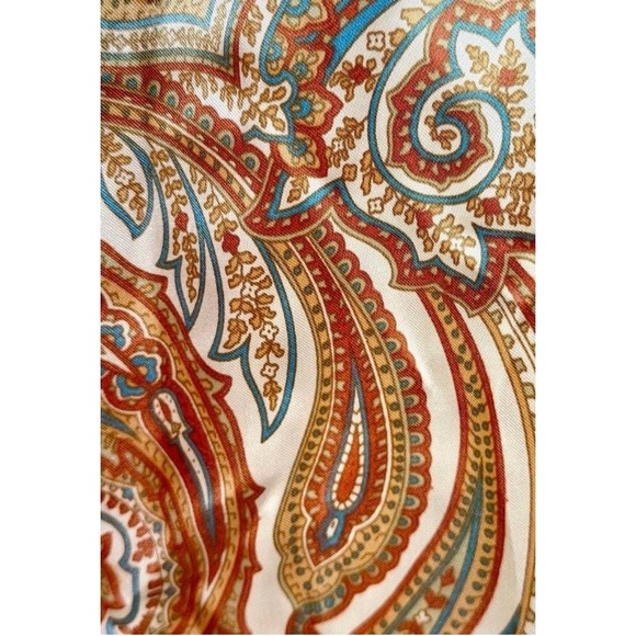 Liz Claiborne‎ rust brown suede jacket early 2000s / Y2K Paisley lining size 16 - Picture 2 of 8